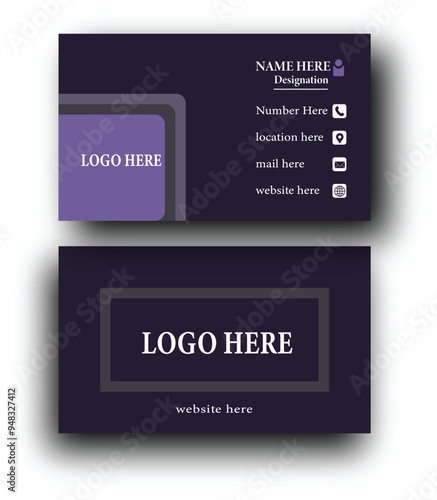  A vector template of modern ,creative ,clean and simple business card with clean concept 