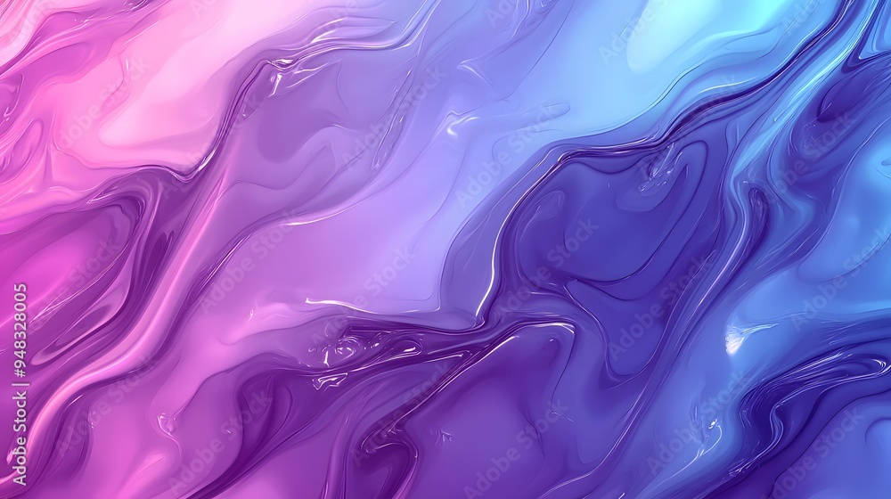 Obraz premium Abstract Swirling Purple and Blue Liquid Background.