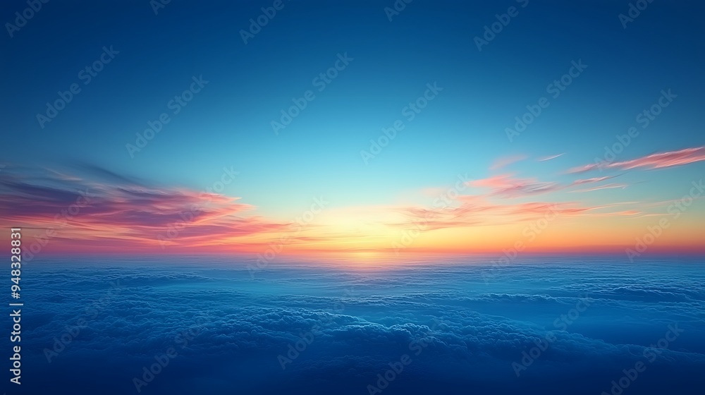 Fototapeta premium Above the Clouds at Sunset.