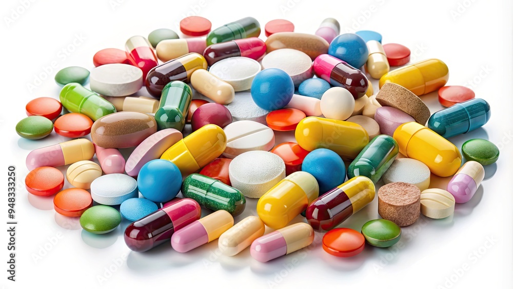 Assorted unbranded pills and tablets in various shapes and colors, displayed on a white background, highlighting the diversity of generic medication options. Assorted unbranded pills and tablets in various shapes and colors, displayed on a white background, highlighting the diversity of generic medication options.