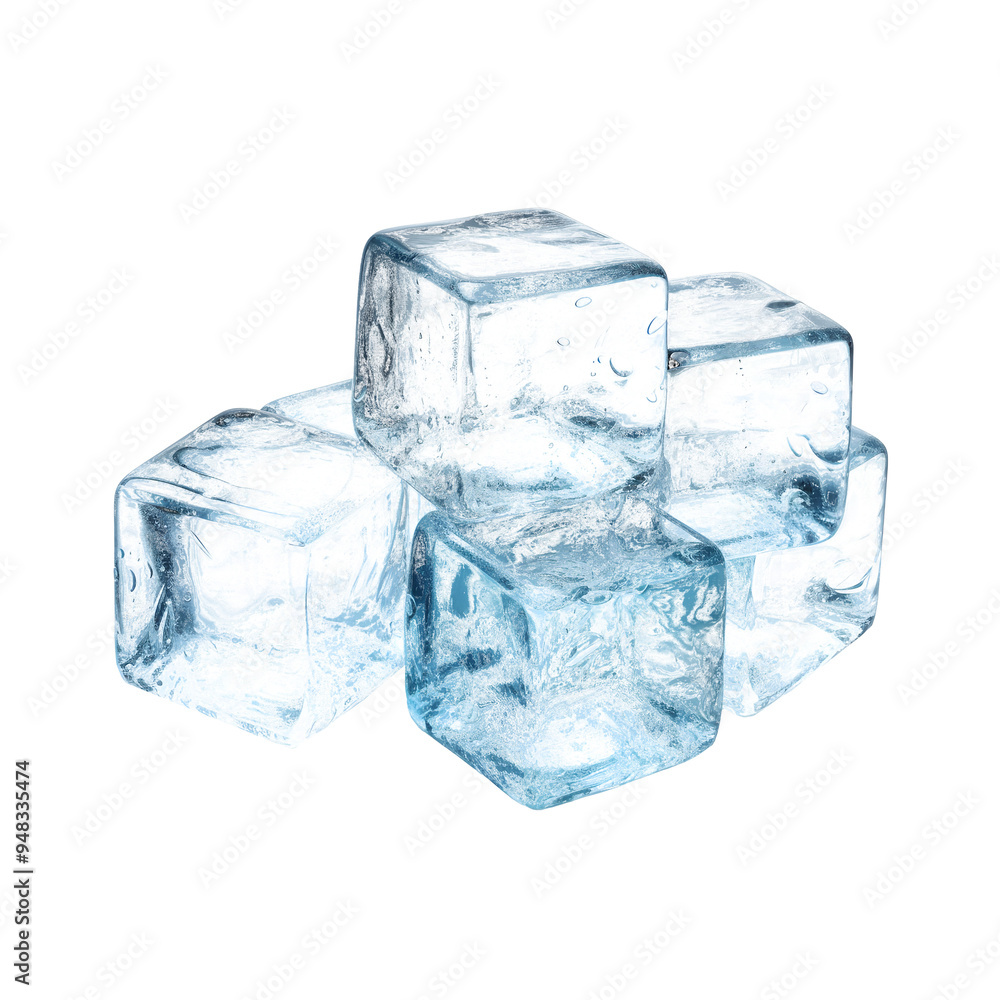 Closeup of ice cubes on a black background. Closeup of ice cubes on a black background.