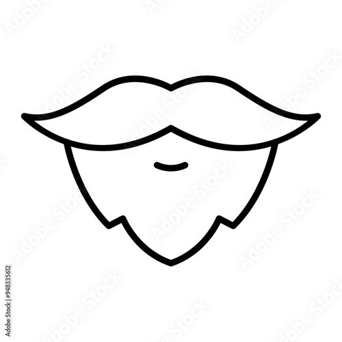 beard outline icon