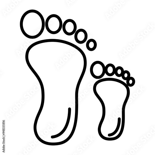 footprints outline icon