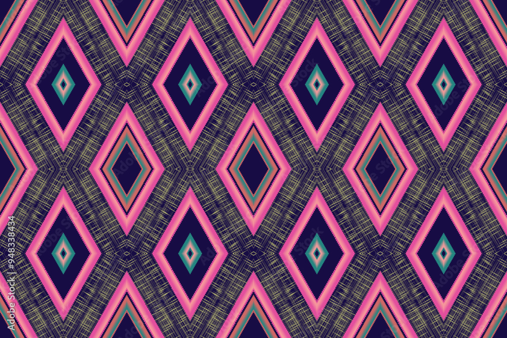 Ikat pattern, Ikat chevron, Paisley pattern, Vector element, Abstract Vector, Batik, fabric embroidery, Ethnic pattern, Ogee, Geometric ethnic, Seamless textile, native american, Background printing. Ikat pattern, Ikat chevron, Paisley pattern, Vector element, Abstract Vector, Batik, fabric embroidery, Ethnic pattern, Ogee, Geometric ethnic, Seamless textile, native american, Background printing.