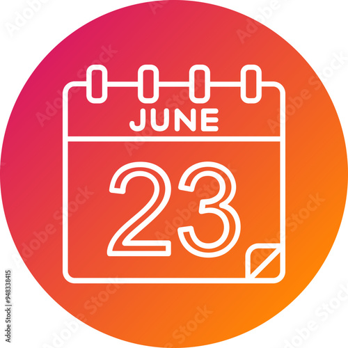 23 June Vector Icon Design