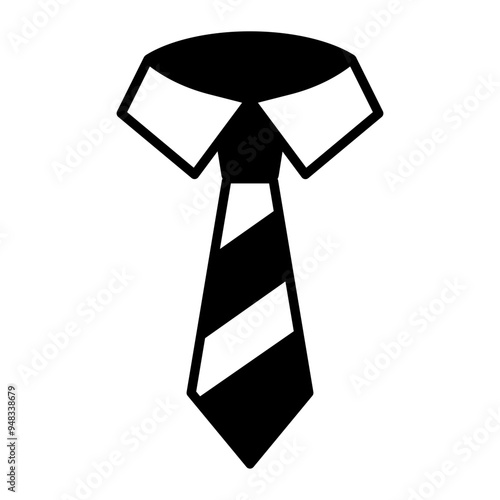 Tie black icon