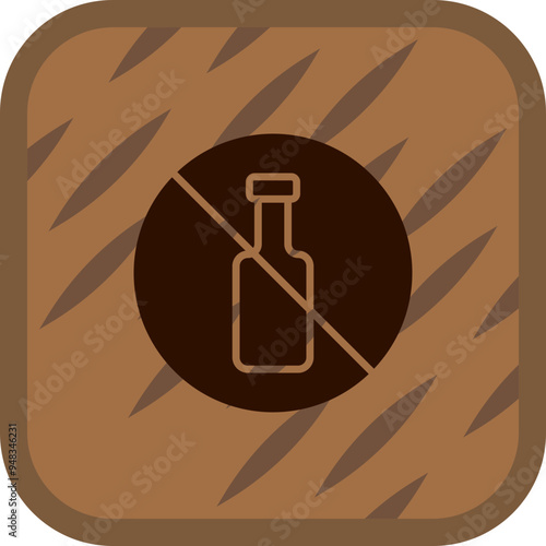 No Alcohol Vector Icon Design