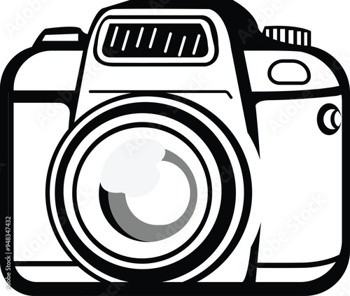 Camera Vector adjustable colors, camera icon vector illustration