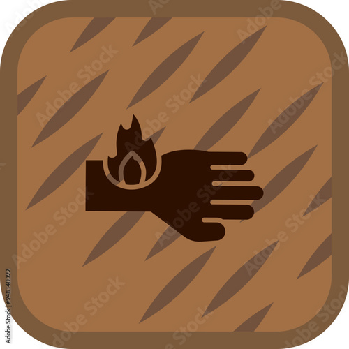 Flaming Skin Vector Icon Design