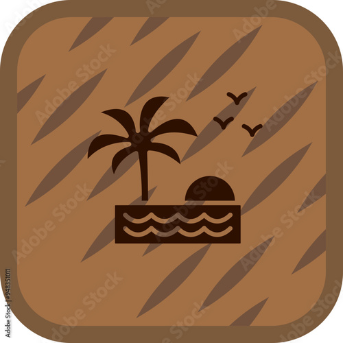 Oasis Vector Icon Design