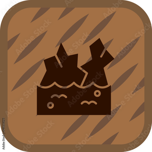 Glacier Vector Icon Design