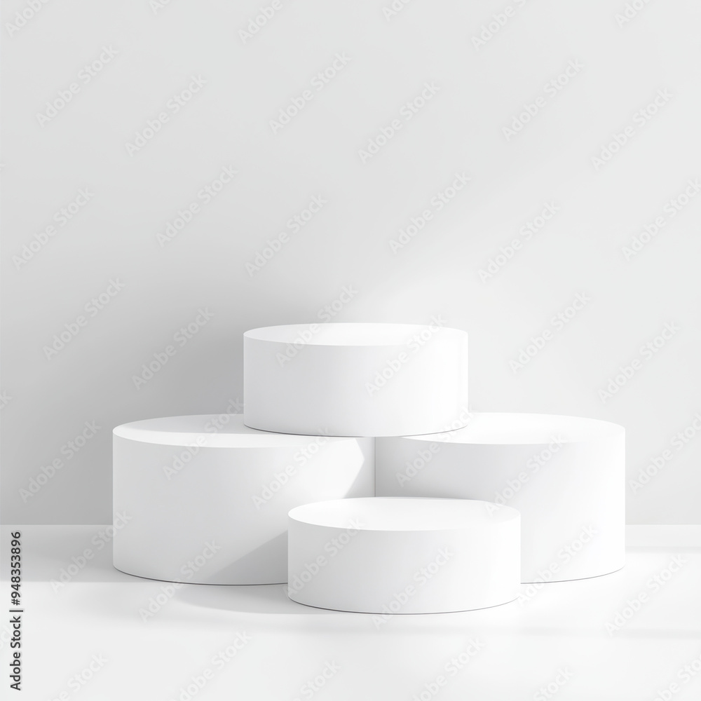 White Cylinders Mockup. White Cylinders Mockup.