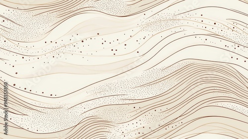 This captivating design features a minimalistic pattern with elegant lines and delicate dots, ideal for wallpaper or fabrics, inspiring creativity and adding a chic touch to any space