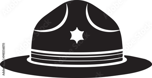 Trooper Hat Outline Vector, Military Hat Vector, Trooper Clipart