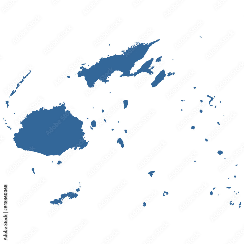Vector outline map of Fiji Vector outline map of Fiji