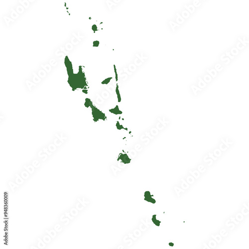 Vector outline map of Vanuatu