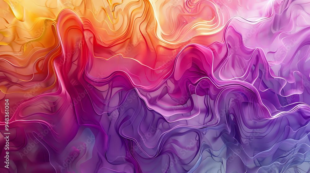 Fototapeta premium A stunning fluid gradient artwork with continuous color shifts in a rich palette, inspiring creativity and artistic flair