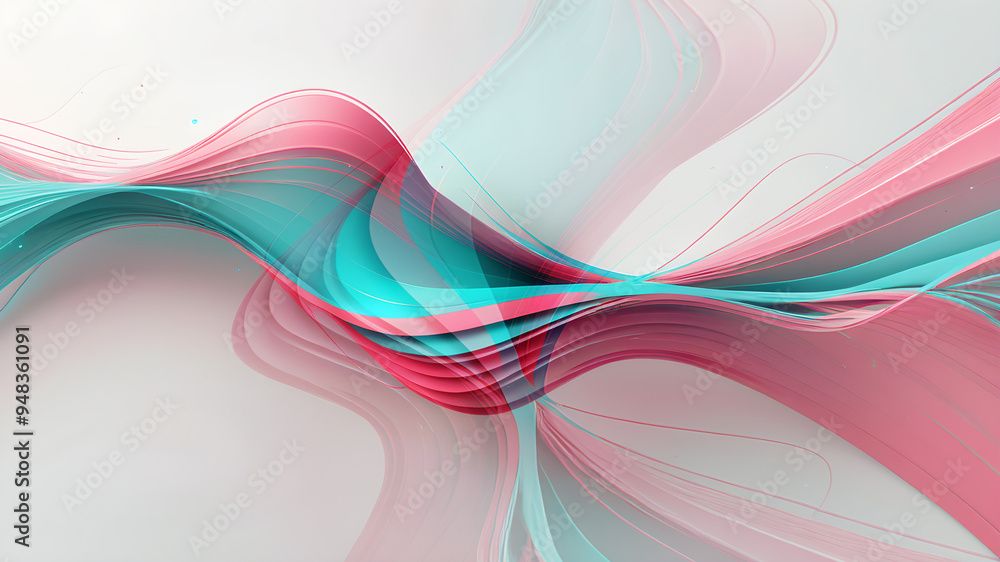 Blue and Pink 3D Wavy Abstract Background with Fluid Design and Modern Aesthetic Blue and Pink 3D Wavy Abstract Background with Fluid Design and Modern Aesthetic