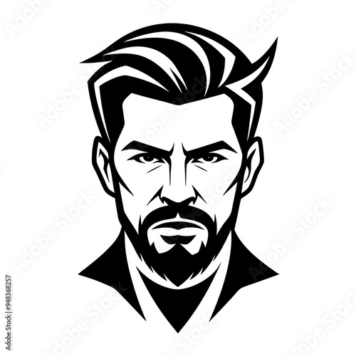 Man face artistic  vector illustration