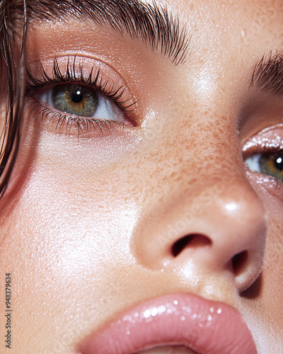 close up of a woman's face