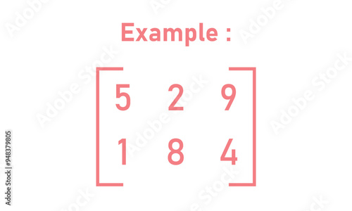 Example of matrix in linear algebra. Mathematical resources for students and teachers.