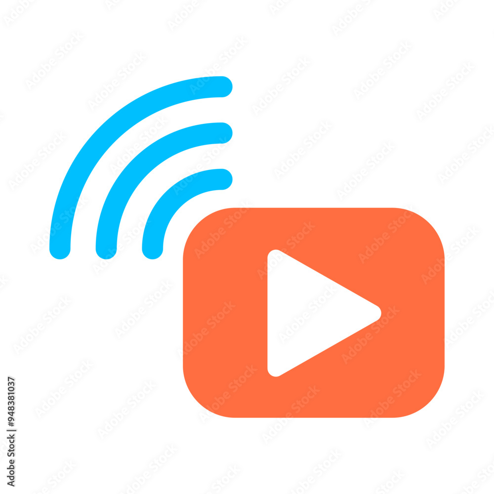 Video streaming icon template Video streaming icon template