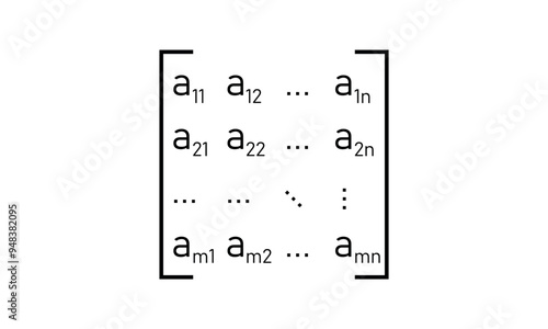 Symbolic matrix notation in linear algebra. Mathematical resources for students and teachers.