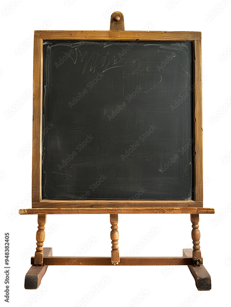 Blank chalkboard on easel ready for message Blank chalkboard on easel ready for message