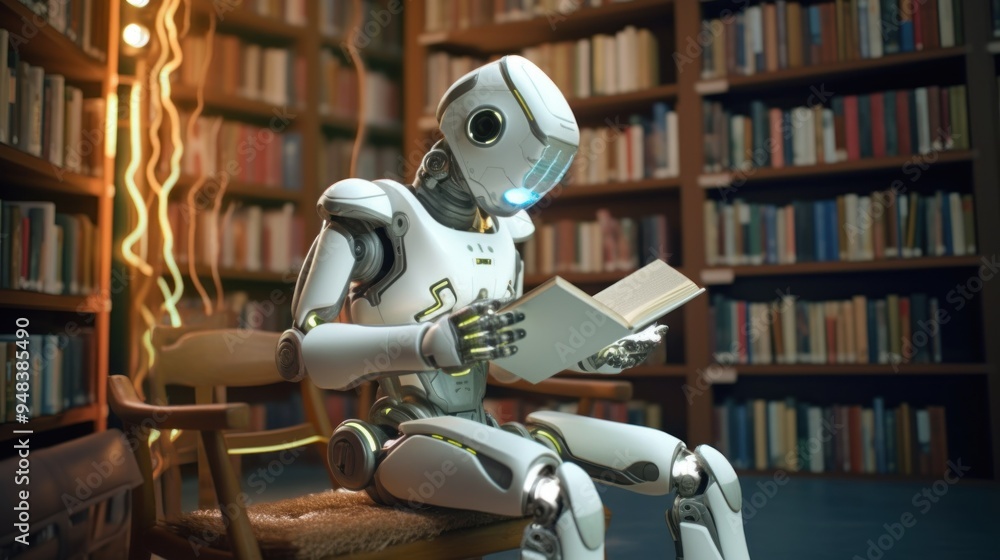 Robot Reading in a Library Robot Reading in a Library