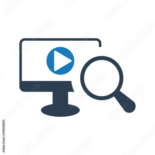 Computer search video icon