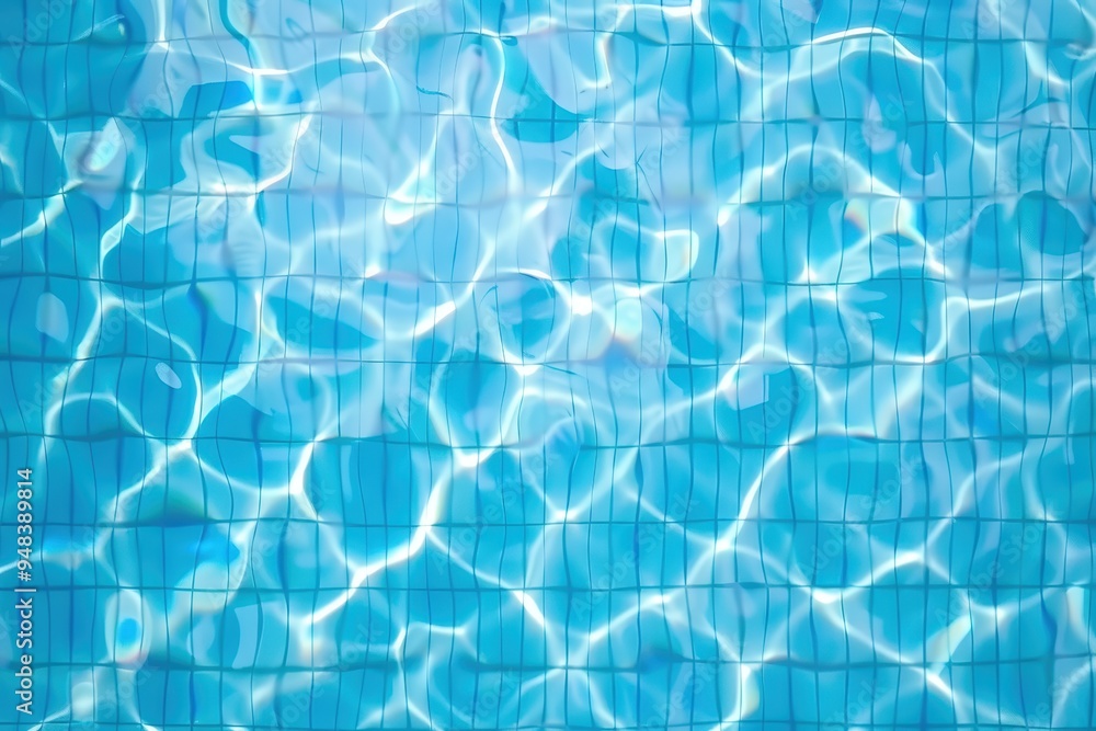 Obraz premium Sparkling blue pool water