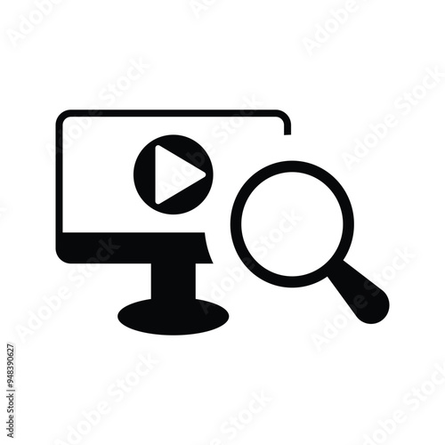 Computer search video icon