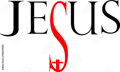 Christian God Jesus Typography Vector Image