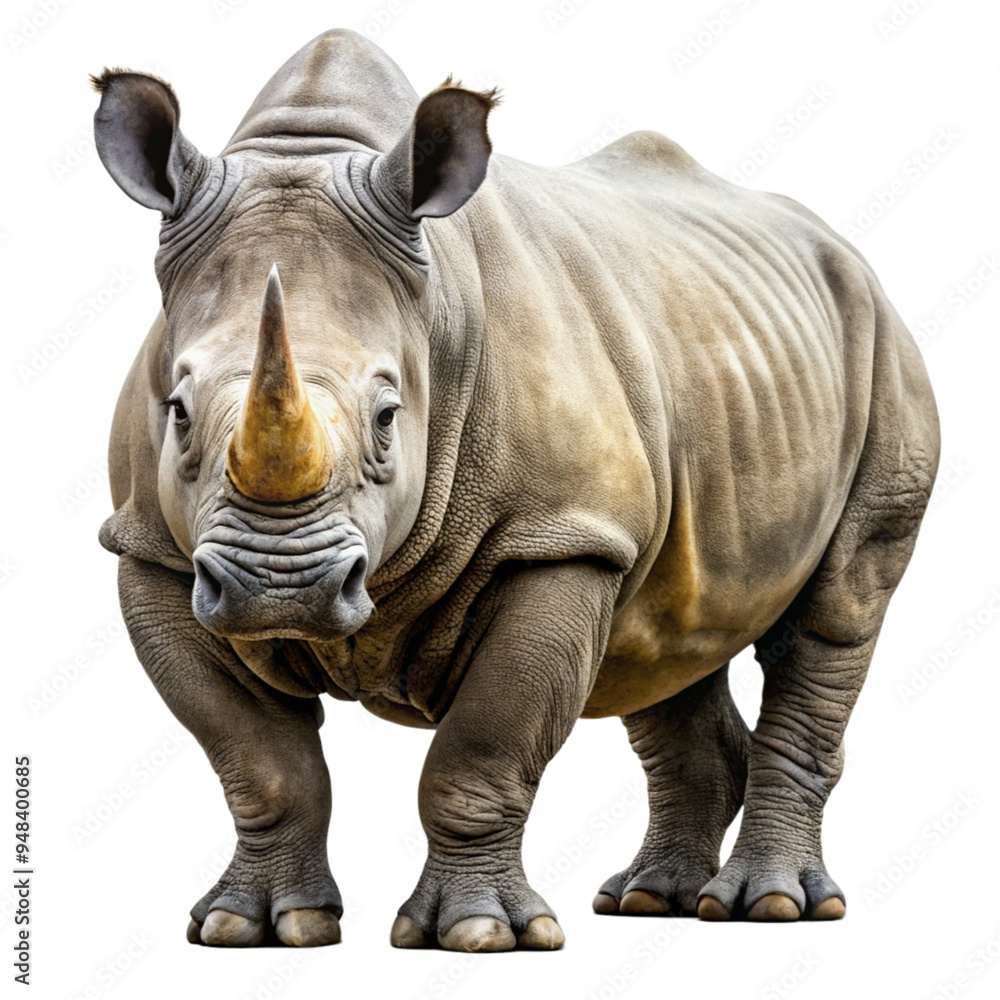 Fototapeta premium rhinoceros isolated on white background
