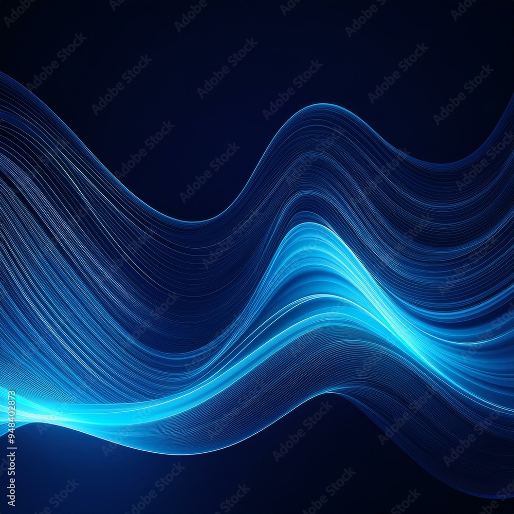 Wave background with elegant blue neon wave effect. Wave background with elegant blue neon wave effect.