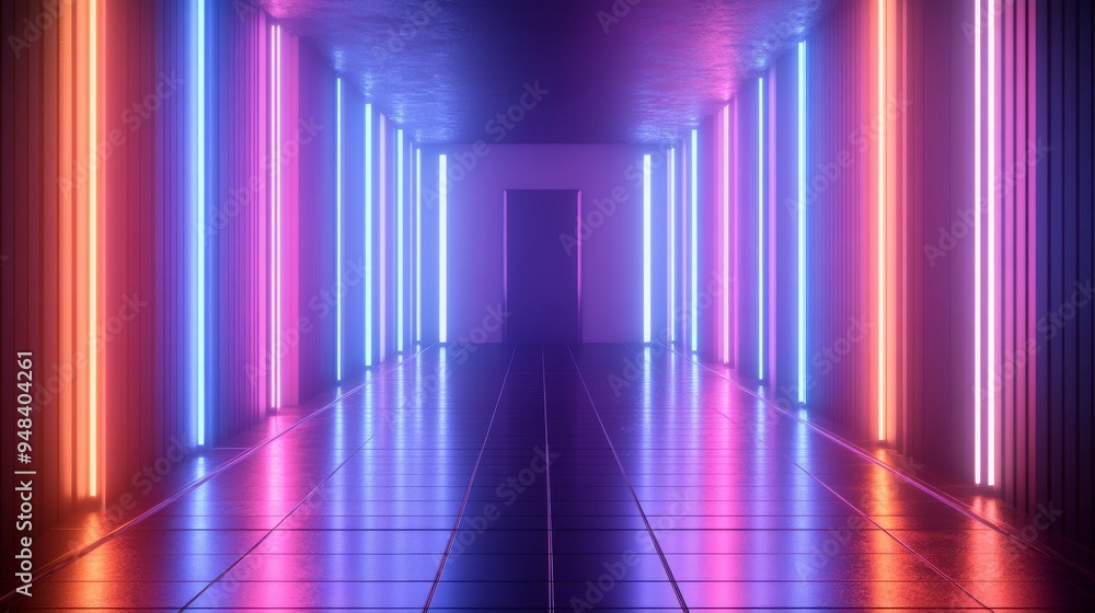 The background is a 3D technology abstract neon light background, an empty space scene with spotlights, dark night, a virtual reality enviroment, a cyber futuristic sci-fi background, a street floor The background is a 3D technology abstract neon light background, an empty space scene with spotlights, dark night, a virtual reality enviroment, a cyber futuristic sci-fi background, a street floor