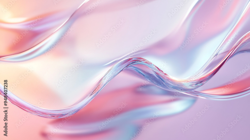 Background featuring an abstract glossy clear wave design. Background featuring an abstract glossy clear wave design.