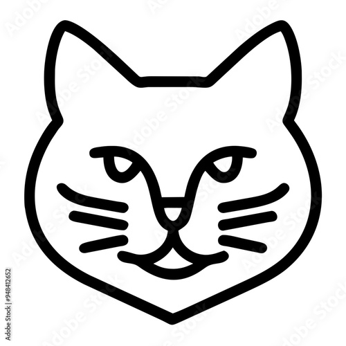 Cute Cat Face with Expressive Features, Capturing the Essence of Feline Charm
