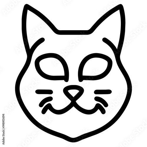 Cute Cat Face with Expressive Features, Capturing the Essence of Feline Charm