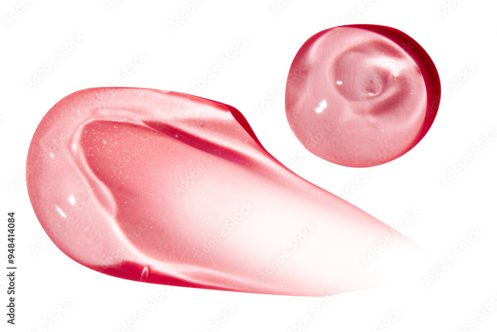 composition of transparent pink gel and drops on empty background. composition of transparent pink gel and drops on empty background.