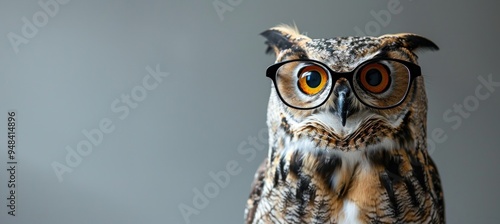 Owl Wearing Glasses photo