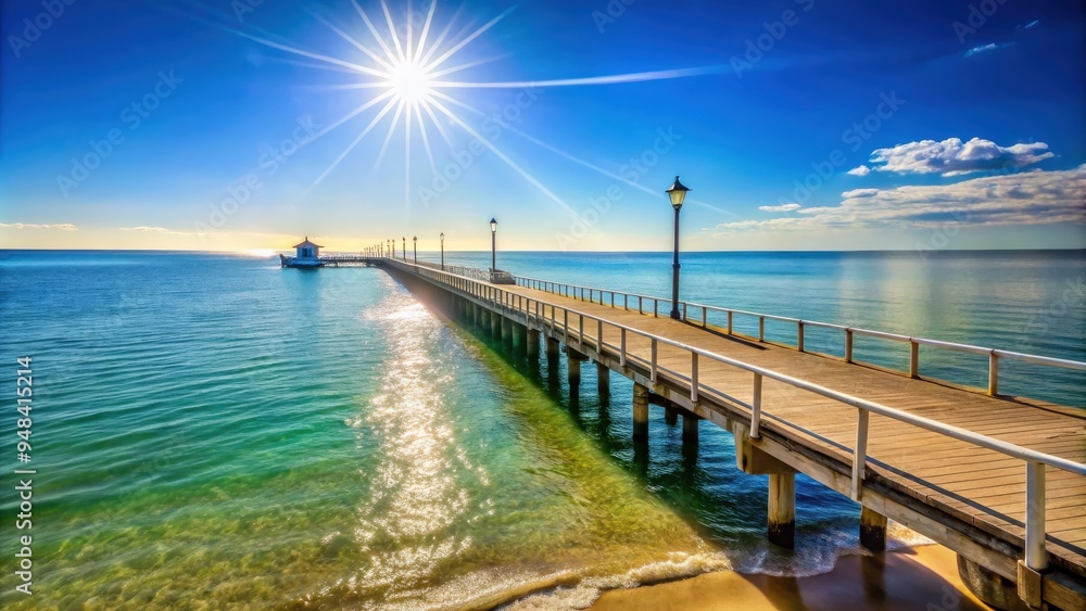 Obraz premium Sunny day at Frankston Pier in Victoria, Australia