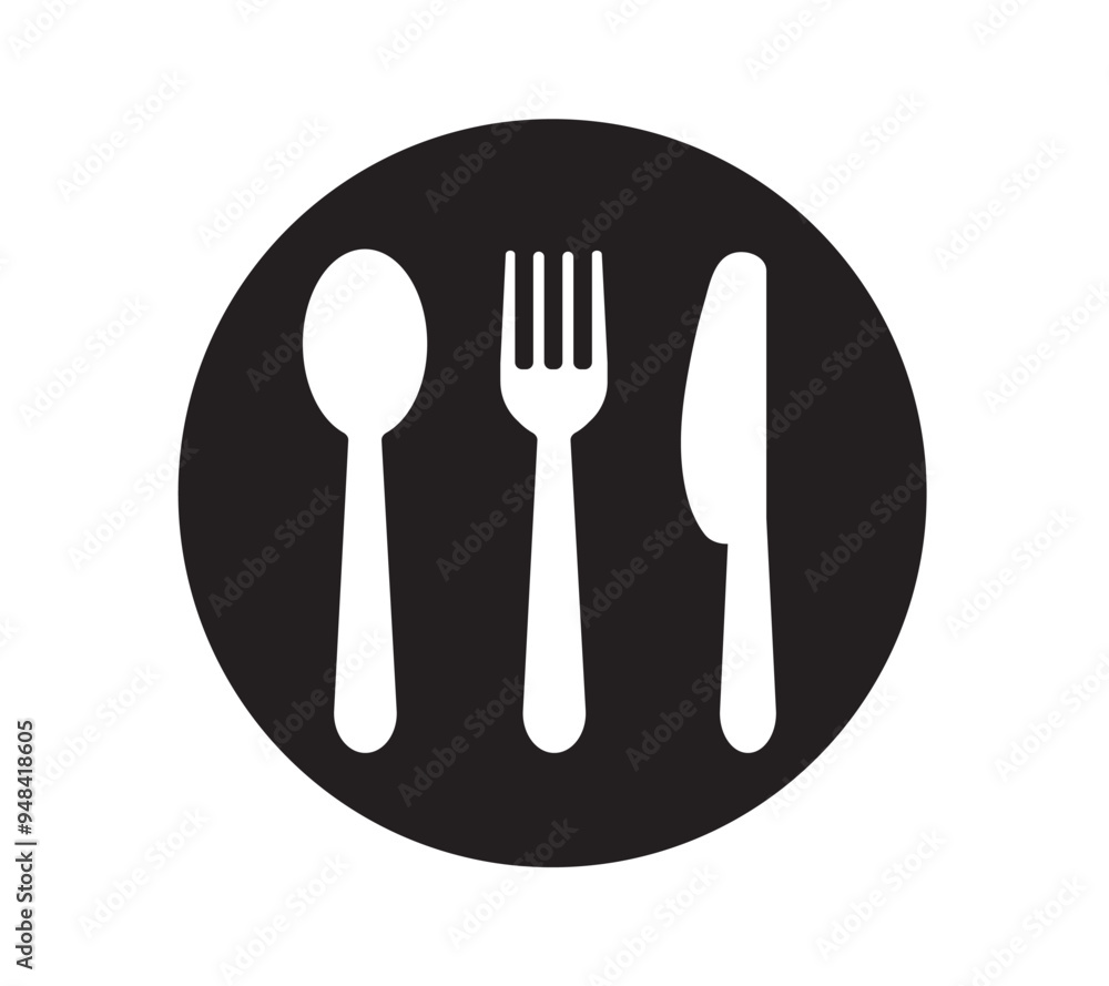 Fork and spoon icon, knife icon. cutlery icon set. Menu symbol. Restaurant icon on white background. vector Illustration. Fork and spoon icon, knife icon. cutlery icon set. Menu symbol. Restaurant icon on white background. vector Illustration.