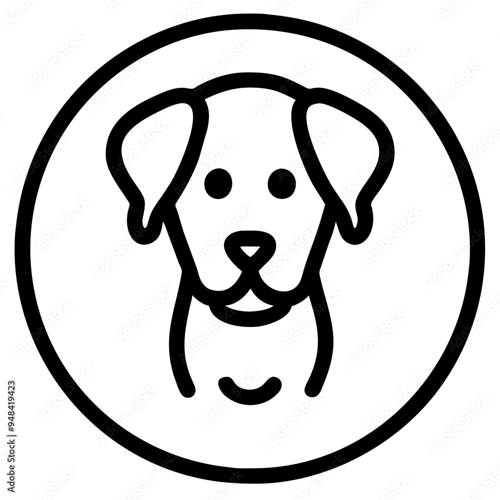 Loyal Dog Sitting Happily, Showcasing Its Affection and Playfulness Loyal Dog Sitting Happily, Showcasing Its Affection and Playfulness