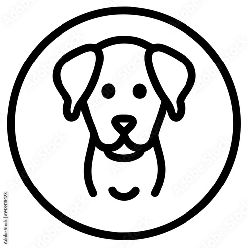 Loyal Dog Sitting Happily, Showcasing Its Affection and Playfulness
