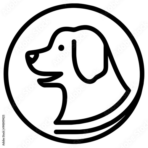 Loyal Dog Sitting Happily, Showcasing Its Affection and Playfulness