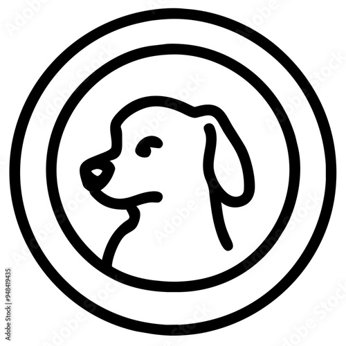 Loyal Dog Sitting Happily, Showcasing Its Affection and Playfulness