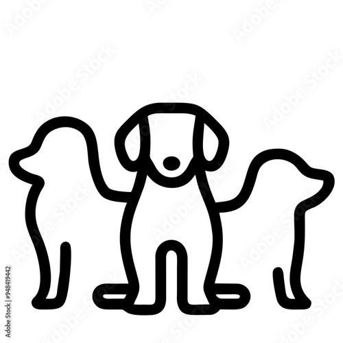 Loyal Dog Sitting Happily, Showcasing Its Affection and Playfulness