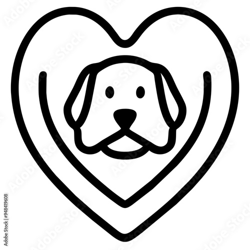 Loyal Dog Sitting Happily, Showcasing Its Affection and Playfulness