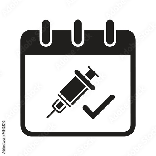 Vaccine certificate icon. Vaccination status icon